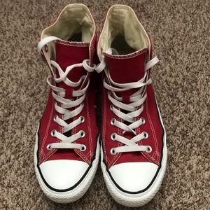 Red high top converse